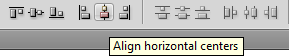 Align horizontal centers